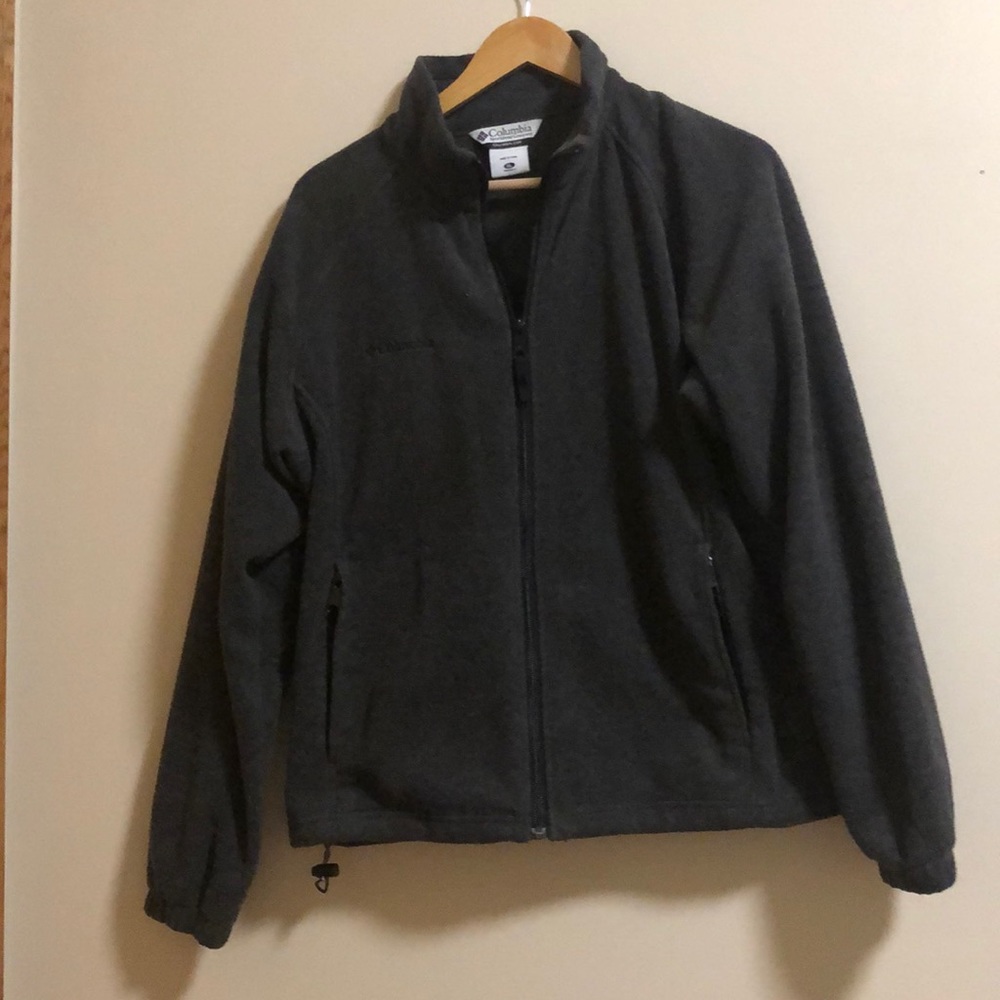 Columbia Charcoal Gray Full Zip Fleece Jacket XL